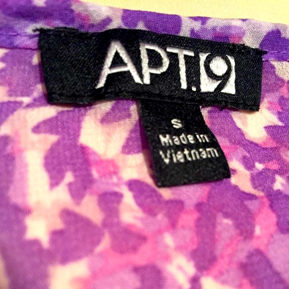 Apt 9 Floral Print Tie Front Peplum Blouse - Picture 6 of 6